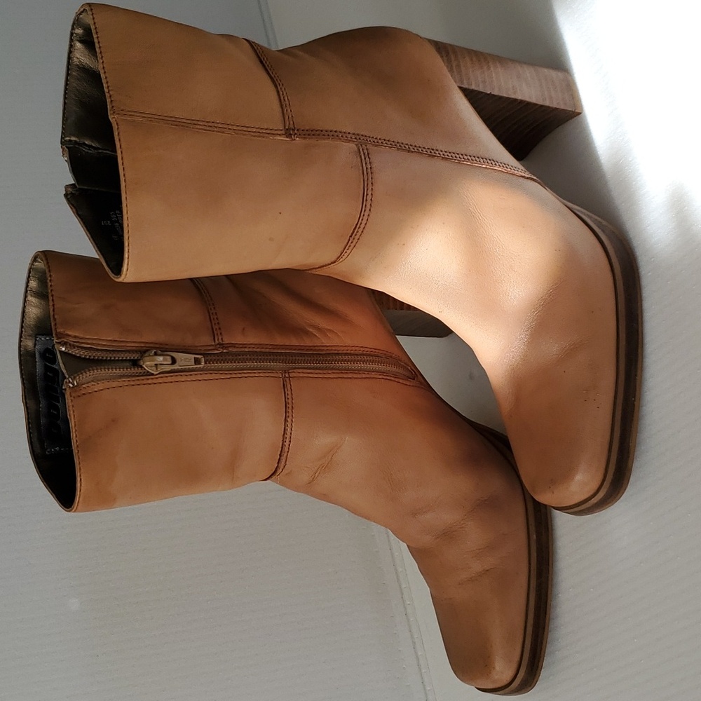 Vintage Bongo Boots Size 7.5 M Tan Camel Leather Boots